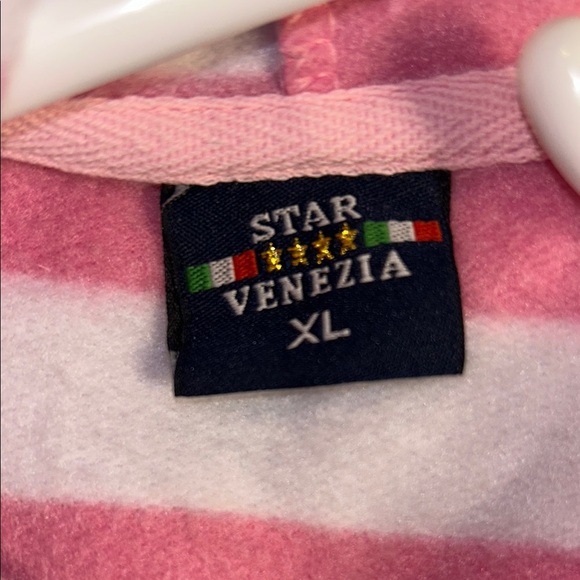 Star Venezia Pink and White Striped Hoodie - Picture 4 of 4